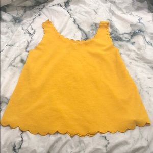 yellow tank top